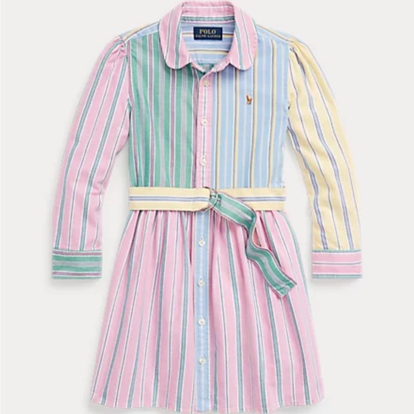 Polo Ralph Lauren Other - 🆕 Polo Ralph Lauren Belted Cotton Oxford Fun Shirtdress, 6x